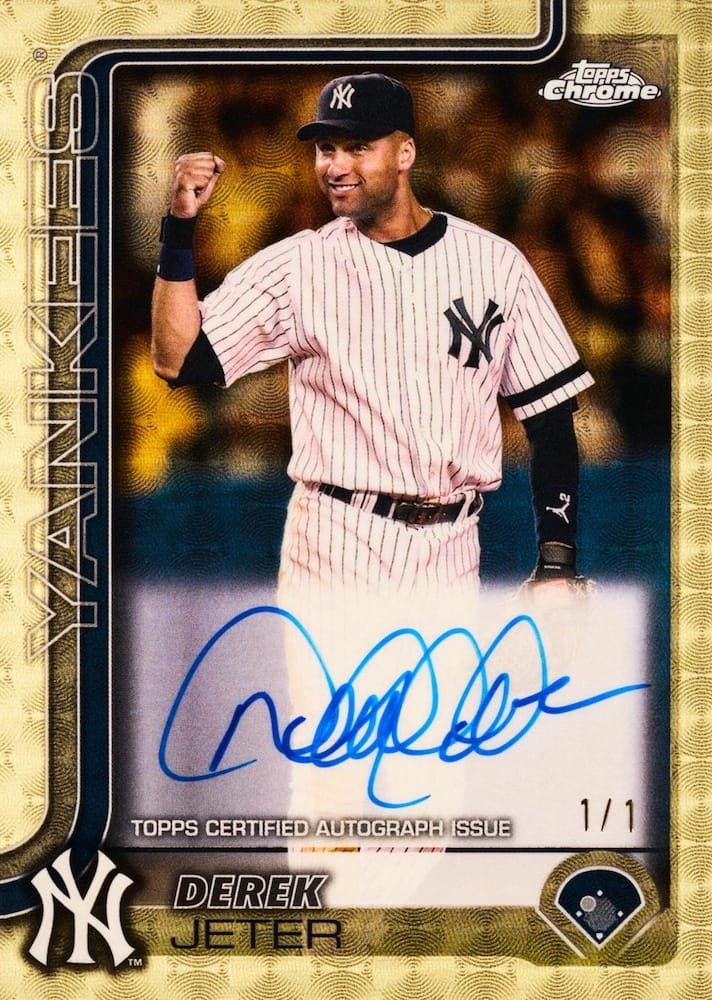 2025 Topps Chrome Derek Jeter Gold Disco Vinyl Autograph 1/1