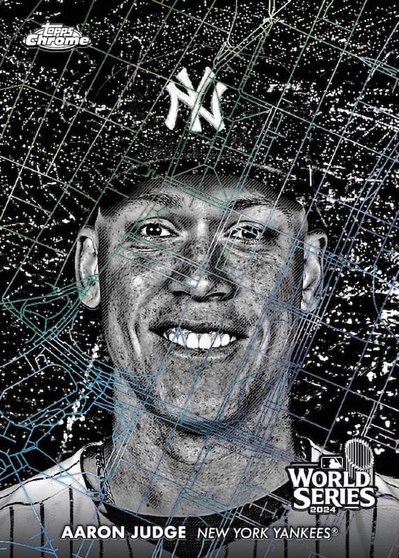 2025 Topps Chrome Baseball New York Yankees Aaron Judge World Series at Night Trading Card