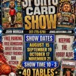 Monthly Sports Card Show in Franklin, Indiana - 2026 Event Flyer