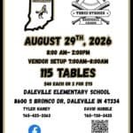 H&H Card Show Event Flyer - Daleville Elementary School - Daleville, Indiana