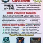 Trade River Cards - Lafayette Indiana Card Show - Sports & TCG Event Flyer - Sunday, September 13, 2026